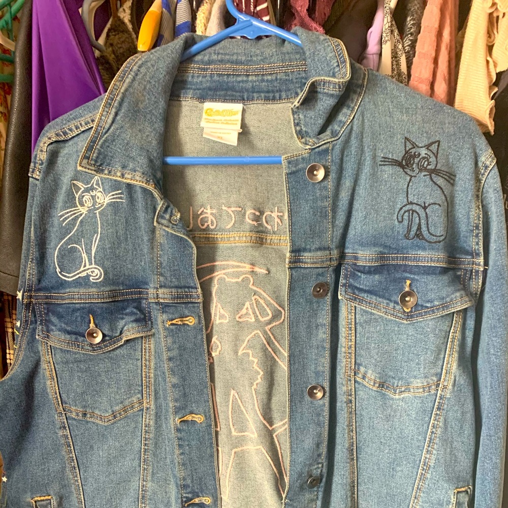Sailor moon denim jacket